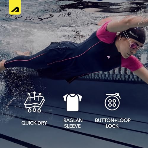 Image of Boldfit Swimming Suit for Women 2 Piece Swim Suit Set, Full Body Swimming Costume,Stretchable Fit Swimwear,Ladies Swimsuit for Women Polyspandex Swimming Dress