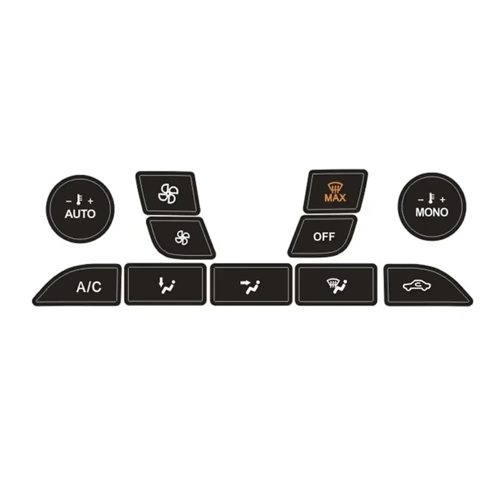 Mrsatxhpm Black Car Button Stickers Compatible With Focus Mk1 Mk2 Mk Iii