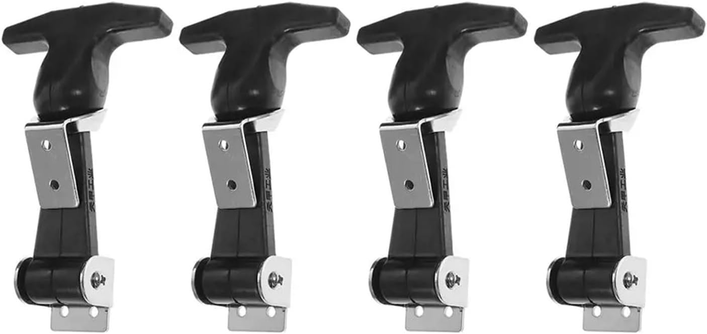 Rubber Latch 4pcs Buckle Stainless Steel T-Handle Hasp Hood Catch for Cart