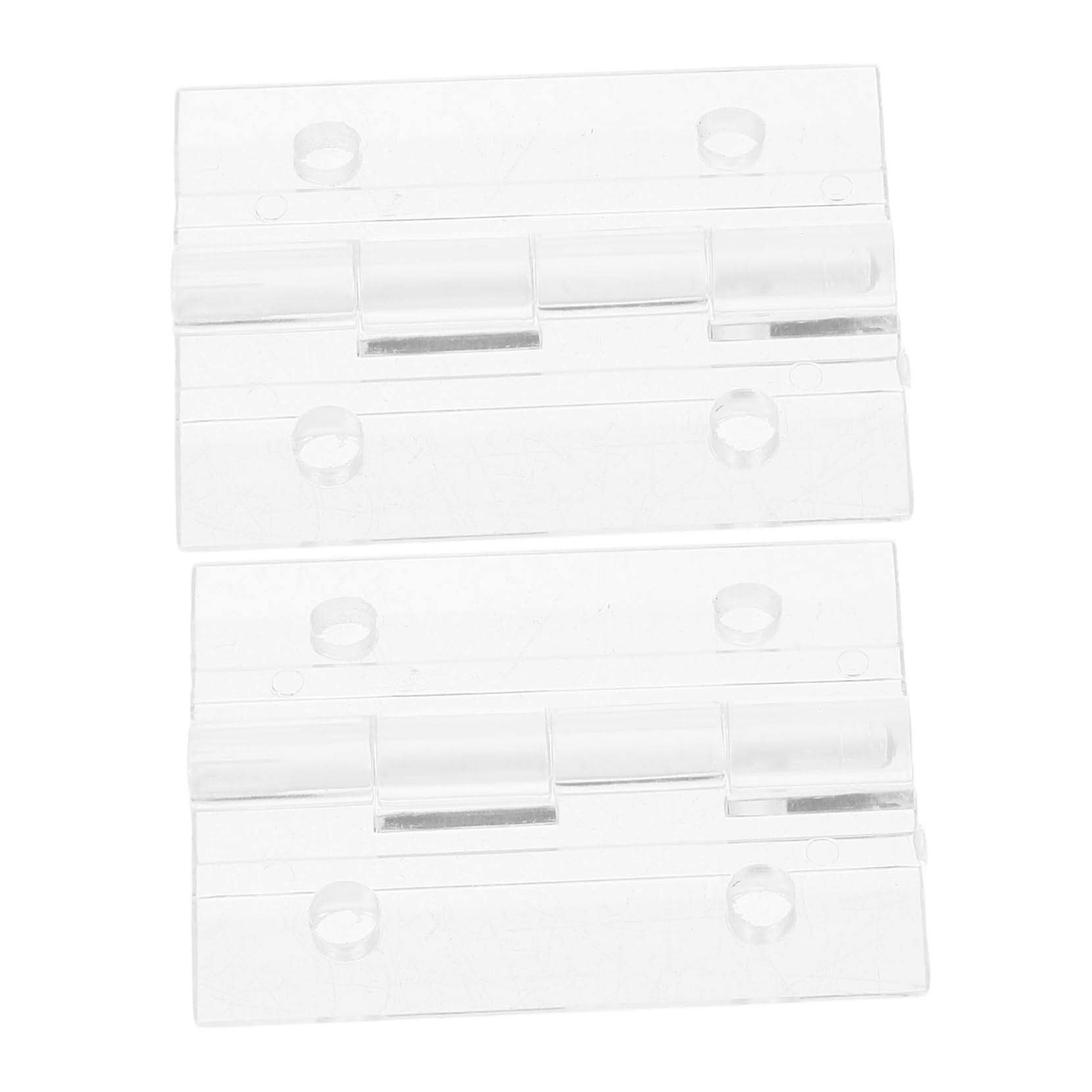 KICHOUSE 2 Pack Transparent Mini Hinges Ideal for Box Cabinet and Craft Projects Acrylic Decorative