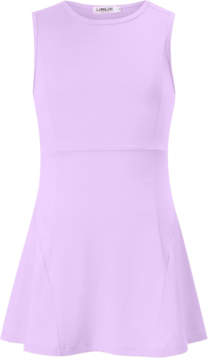 Girls Sleeveless Tennis Golf Sport Dress Outfit Athletic Pleated Skirt Sets with Built-in Shorts Pockets 3-12 Years - Image 6