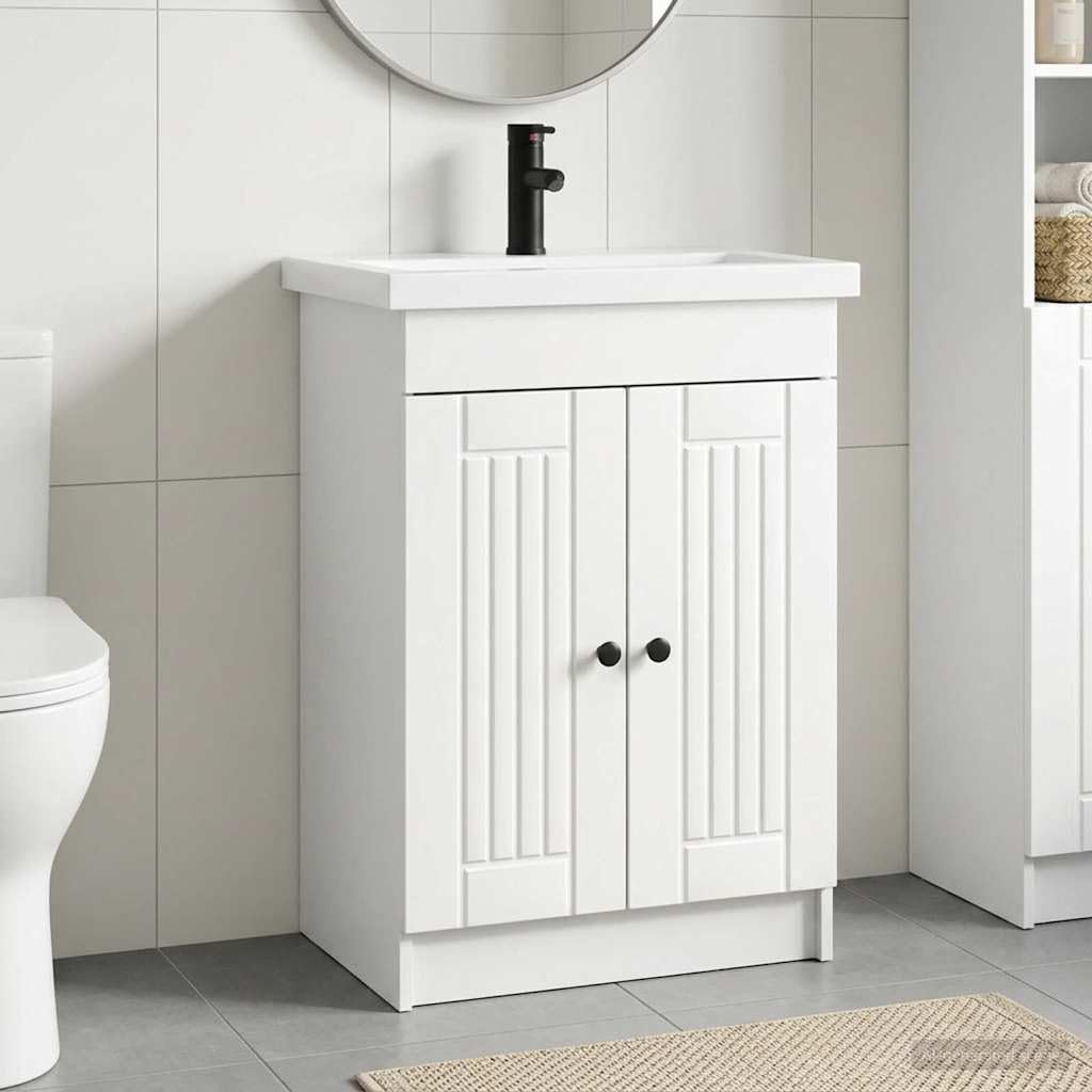 Set di mobili da bagno bianco, 78,5 x 37,5 x 81 cm, in legno con lavandino, rubinetto, cassetti, spazio per ristrutturazione del bagno, mobili da bagno moderni