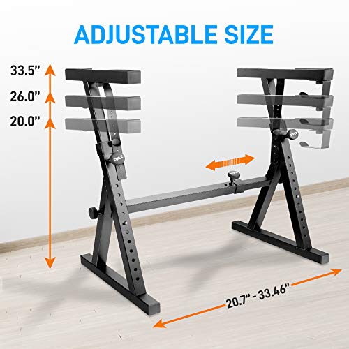 Pyle Heavy Duty Folding Keyboard Stand - Sturdy Reinforced Z Design W/ Adjustable Width & Height, Foam Padded Arms, Digital Piano Stand, Fits 54-88 Key Electric Pianos & Used For Travel & Storage #TOP3