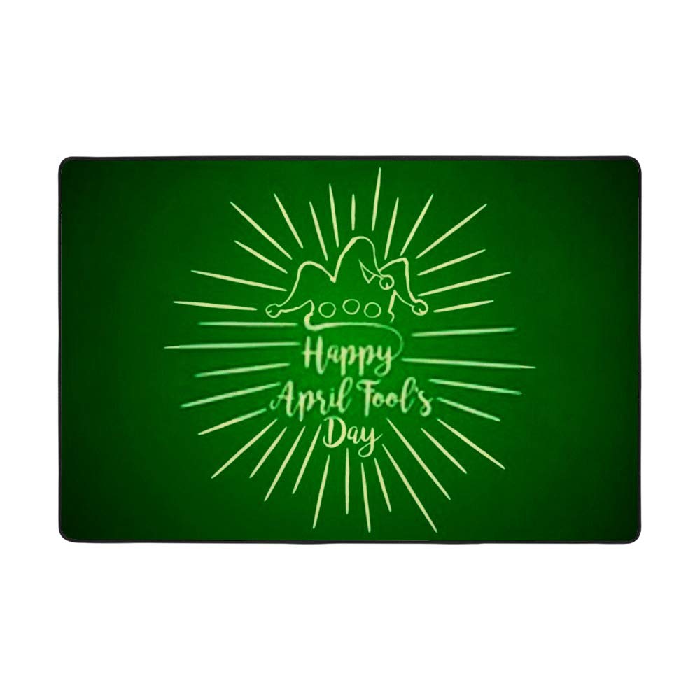 Tapis de salon vert calligraphique grand format pour sol stratifié
