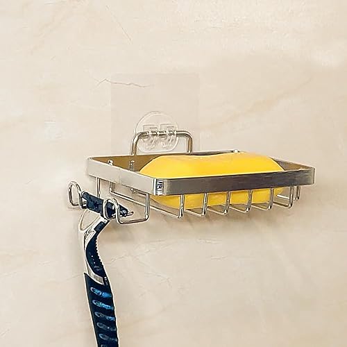 Miniatura 5 de So Nice Jabonera para ducha, jaboneras para barra de jabón para pared de ducha, bandeja de jabón, soporte para esponja de jabón, baño, bañera y