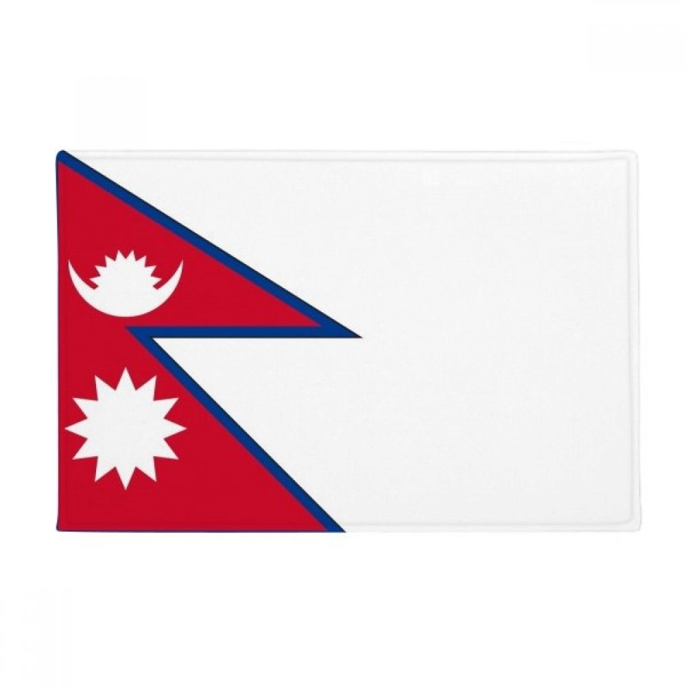 Tapis drapeau Népal anti-slip multicolore ultra adhérent pour toutes les pièces