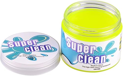 Gel de limpieza para automóvil limpiador de grietas para ventilación de aire Interior teclado electrónico para el hogar y la oficina (Amarillo)