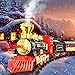 Hot Bee Christmas Train Set,Train Set for Toddlers 2-4,Christmas Train Sets for Around The Tree,Steam Locomotive with Lights,Sounds,and Spray,Easy Setup Train Toy,Perfect Train Set for Kids Ages 4-8