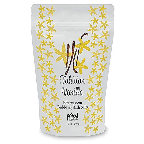 Primal Elements Detoxifying Sea Salt Soak, Bubbling Aromatherapy Salts, Tahitian Vanilla, 12 Oz Resealable Bag #TOP10