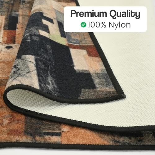 Image of FRESH FROM LOOM Anti Skid Luxury Carpet for Living Room Hall & Bedroom | 100% Nylon Carpet | Rubber Backing Grip | Anti Fade | Quick Cleaning | Washable (Light Beige| Size:- 90x150 Cm or 3x5 Fts)