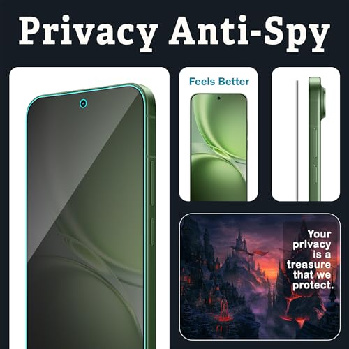 Image of FIRST MART Privacy Tempered Glass for Vivo X300 FE, 2 Pack | Anti-Spy 9H Screen Protector, Edge-to-Edge, Case-Friendly, Scratch Resistant, Bubble-Free