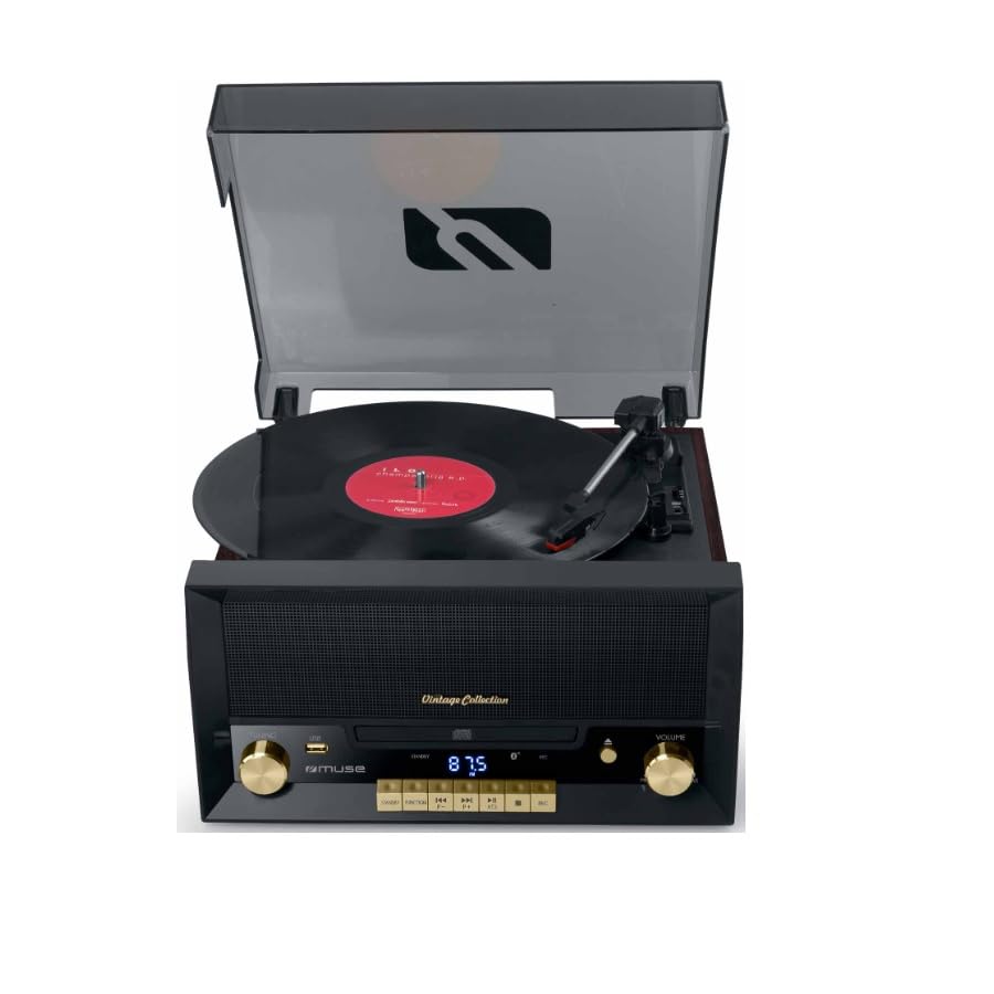 Micro sistema CD y giradiscos Muse MT112W multi-función con Bluetooth, puerto USB y lector SD 2