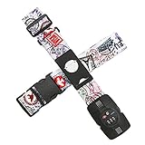 Travelkin Cross Luggage Straps TSA Approved,Elastic Suitcase Belt Adjustable Travel Accessories...