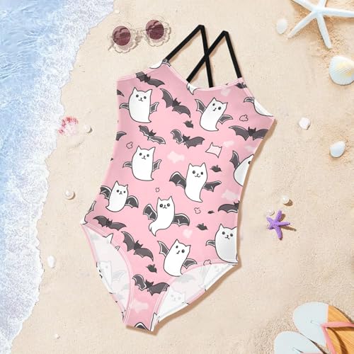 Bat Girls One Piece Swimsuits Quick Dry Beach Swimwear Bathing Suit3