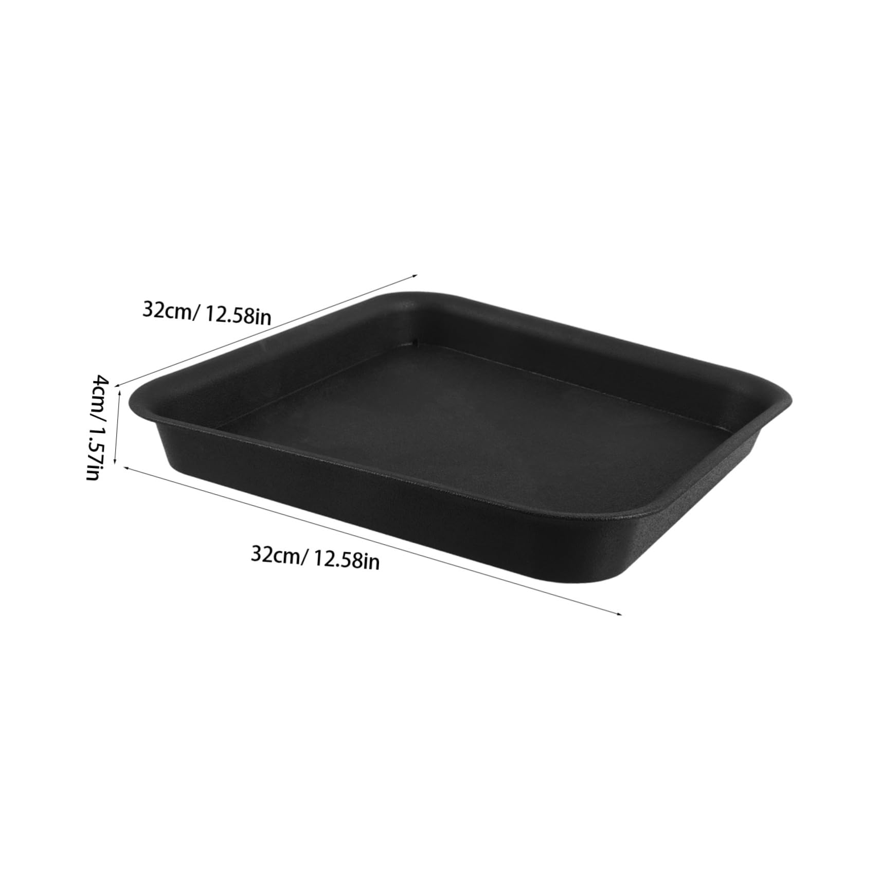 TOYANDONA Bandejas de Goteo para Macetas de Plástico Negro 4 Platillos Cuadrados Estructura Reforzada y Acabado Mate para Plantas en Balcones y Salones