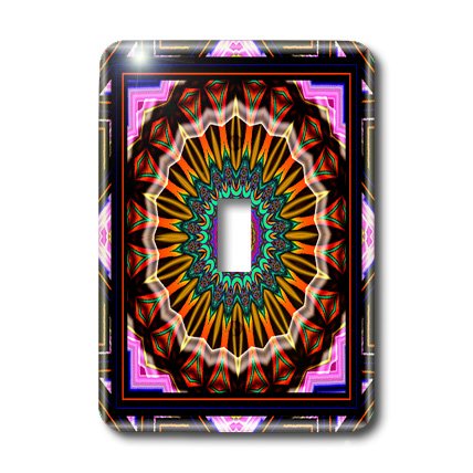 Interrupteur à baïonnette mandala chakra lumineux aux finitions bleu et or - 3
