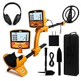 BoJa&Co Metal Detector for Adults, Professional Waterproof Gold & Silver Detector, Rechargeable Kit with 5 Detection Modes, LCD Display, Headphones, Carry Bag & 4-in-1 Digging Shovel