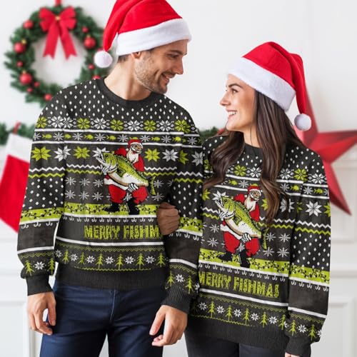 Image of 99TIMORO Funny Ugly Christmas Sweater for Men and Women, Holiday Pullover 2025, Novelty Crewneck Sweatshirt, Festive Gift