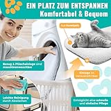 LOVPET® Transportbox Hund Katze Transporttasche XXL 92x64x64cm | Hunde-Tragetasche Faltbare Katzentasche | Haustier-Transportbox inkl. Hundenapf & Schultergurt | für Katzen & Hunde Beige
