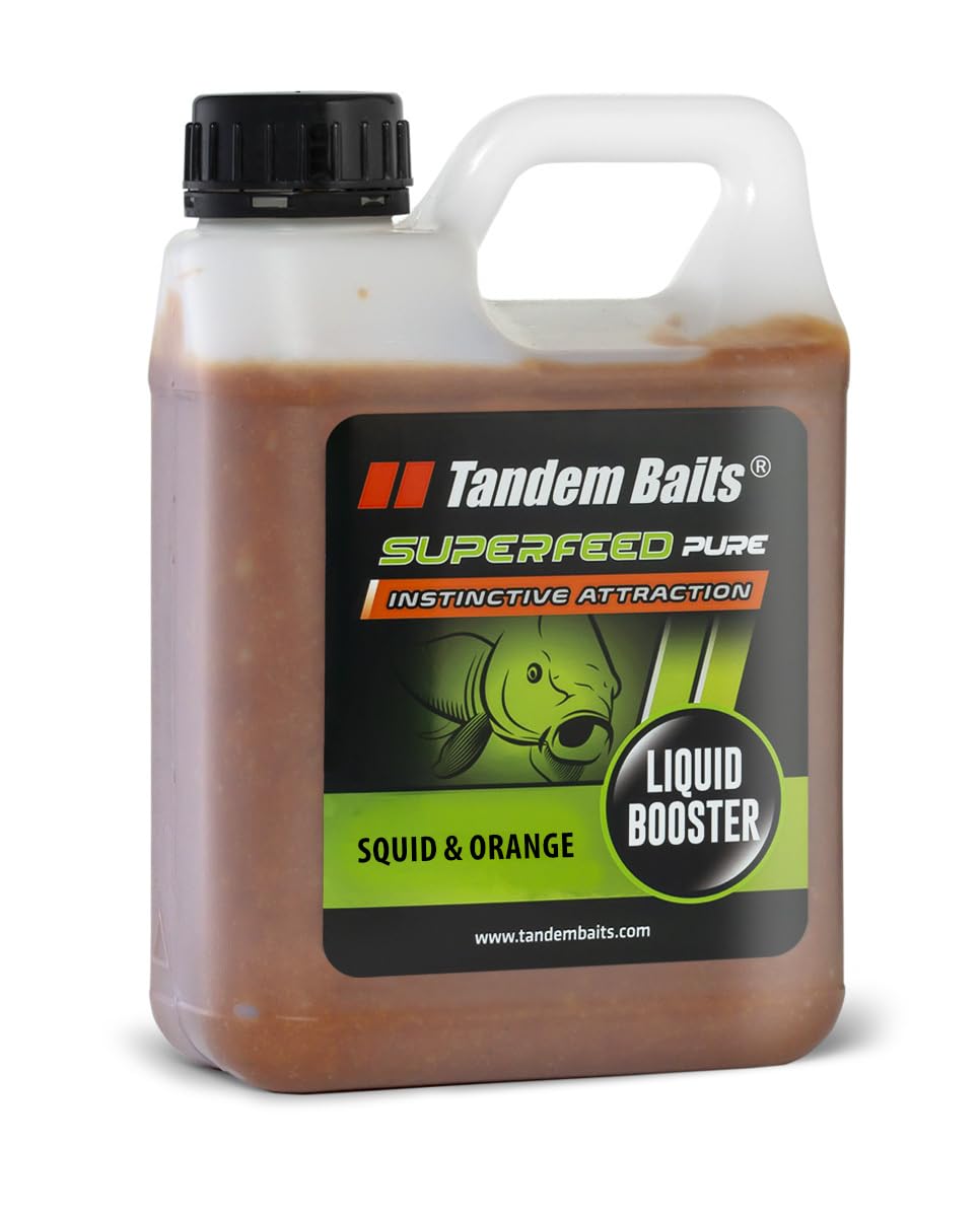 Tandem Baits SuperFeed Pure Booster Squid & Orange | Carp Fishing Booster | Booster Effortless Carp Fishing | Carp Bait | Carp Fishing Accessories for Monster Fish 1000ml