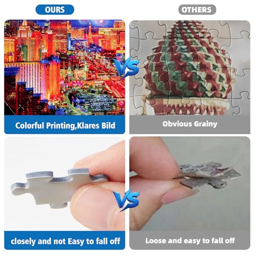 Jigso Jigsaw Puzzles For Adults 1000 Piece, Las Vegas City Night Scenery ，Family 29.53 X 19.69 Inch,Jigsaw Puzzles For Adults Educational Game Challenge Toy 1000 Pieces - Image 4