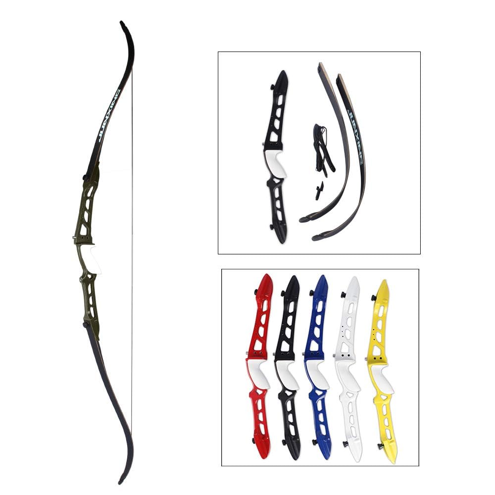 Bogenschießen Recurve Bogen 68" Takedown Bogen 18-40lbs Langbogen zum Jagen und Schießen