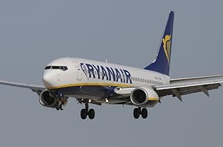 Posterazzi Boeing 737 from Ryanair airlines prepares for landing at Trapani airport Sicily Italy Poster Print, (8 x 10)