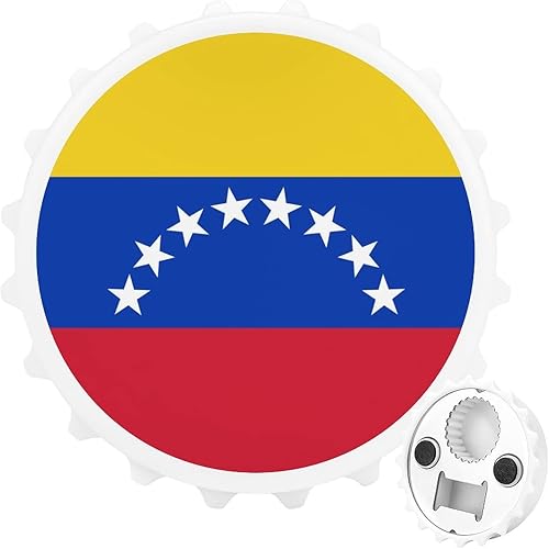 Abrebotellas magnético con bandera de Venezuela, divertido abridor de cerveza para nevera