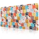 Lokigo Large Mouse Pad for Desk, Desk Mat, Anti-Slip Waterproof Big Mousepad, Cute DeskMatt for Desktop, Big Mousepad Desk Pad, Funny Cat