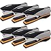 Desk Stapler,2-40 Sheets Cap., 210 Staple Capacity,SR/BK/OE Qty:6