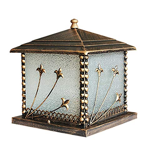 Borne pilier E27 extérieure carrée de 30cm pour sécuriser vos allées