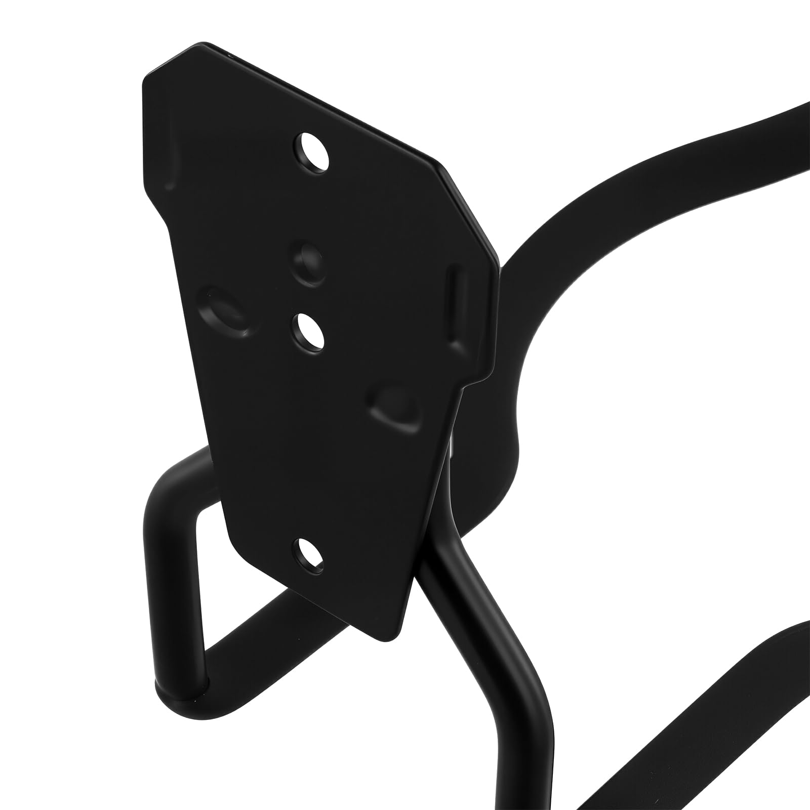 4 Ganci Portautensili a Parete in Metallo, Supporti per Decespugliatore e Attrezzi da Giardino, Garage, Nero, 19,8x13,9x13,4 cm, Viti Incluse