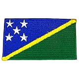 Bebuz Aufnäher mit Salomonen-Flagge, bestickt, zum Aufbügeln oder Aufnähen, Stoffreparatur-Flicken – Emblem