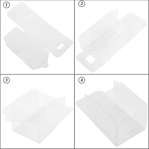 Miniatura 3 de SEUNMUK 50 cajas de regalo de plástico transparente de 4.7 x 4.7 x 4.7 pulgadas, cajas transparentes para regalos, caja de regalo transparente para