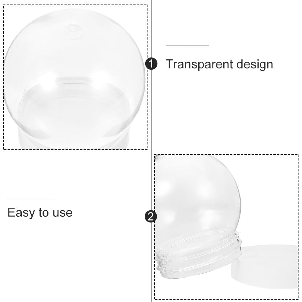 Homoyoyo 60 Bolas de Nieve para Hacer Tú Mismo, de Plástico Rellenables de 150 Ml con Tapa de Rosca para Decoración de Navidad, Cumpleaños, San Valentín, Fiestas, 2,9 X 2,6 Pulgadas