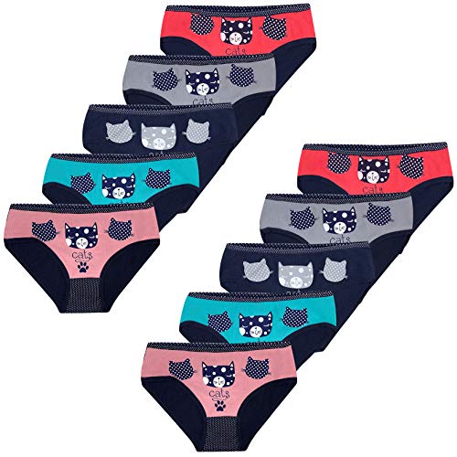 Mädchen Slips (152-158 (12-13 Jahre), Modell 2-10er Set)