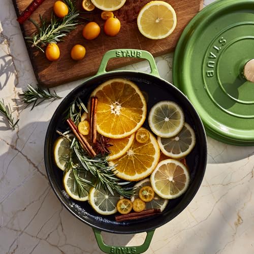 Image of STAUB Cast Iron 5.5-qt Round Cocotte - Pistachio