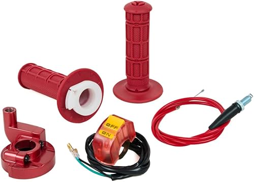 Miniatura 8 de PUCKY New 78" 22mm Twist Throttle Accelerator Handle Grips and Cable Set with Kill On Off Switch for 50cc 110cc 150cc 250cc Mini Bike ATV Quad Pit