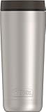 THERMOS ALTA SERIES Stainless Steel Tumbler 18 Ounce, Matte Steel/Espresso Black