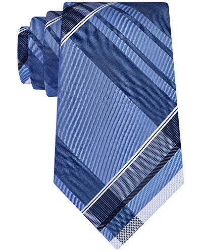 Kenneth Cole Reaction Men's Plaid Slim Tie Blue