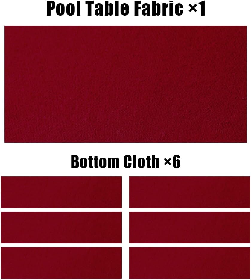 Red Wine Wool Billiard Cloth - Pool Table Felt for 6,7,8 or 9 Foot
