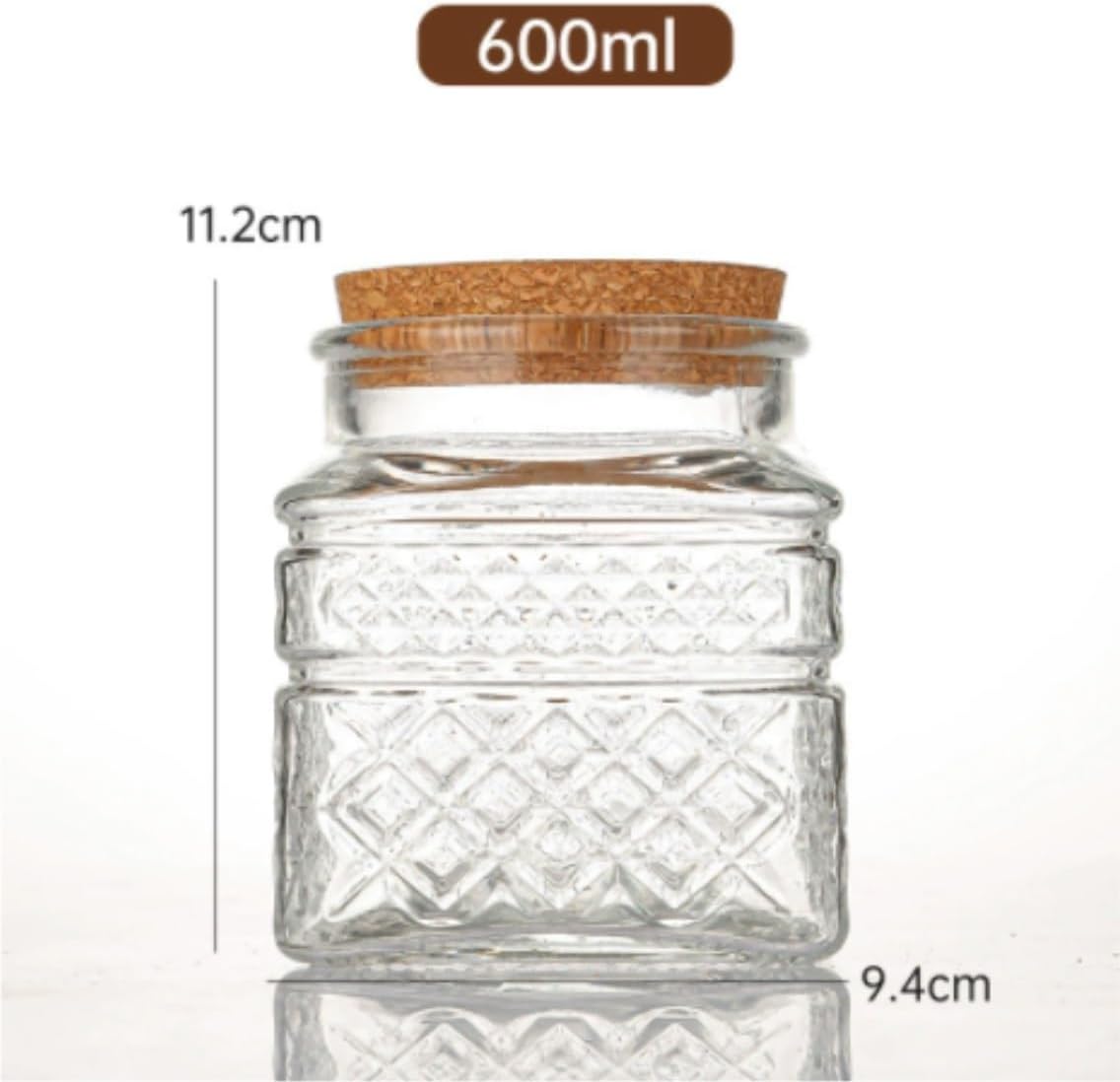 Food Storage Jar 2Pcs Glass Storage Container with Lid Coffee Canister Jar Bath Salt Container Pantry Organization