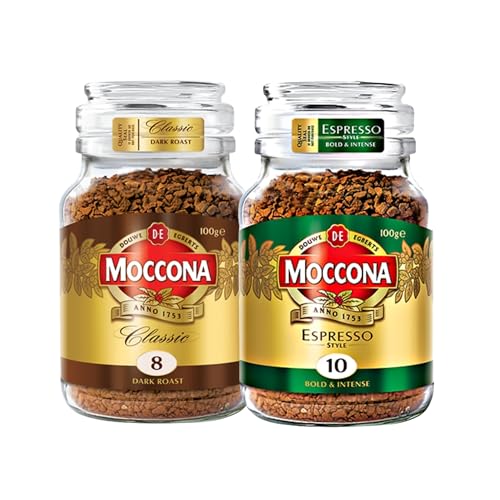 Image of Moccona Classic Dark Roast + Espresso Instant Coffee - 200g (Pack of 2)| Imported Coffee | Premium Arabica & Robusta Blend | Freeze-Dried | Bold & Strong Flavor
