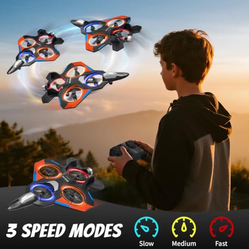 Image of 4DRC RC Airplanes Remote Control Airplanes with 3 Batteries, Foam RC Planes for Kids Adults Beginners 8-12 12-16, Remote Control Helicopter Fighter Jet Drones for Kids Adults, 360 Flip