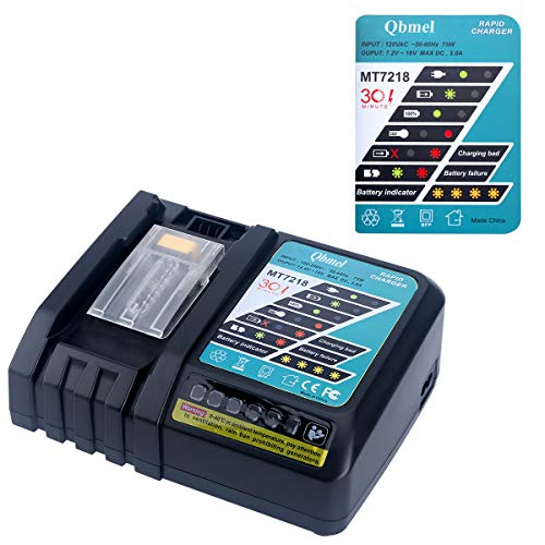 Dc18Rc 18V Lithium-Ion Rapid Charger For Makita 14.4V-18V Lxt Li-Ion Battery 18-Volt Bl1815 Bl1830 Bl1840 Dc1850 Bl1850B Bl1860 Bl1860B Lxt400 Cordless Power Tool #TOP3