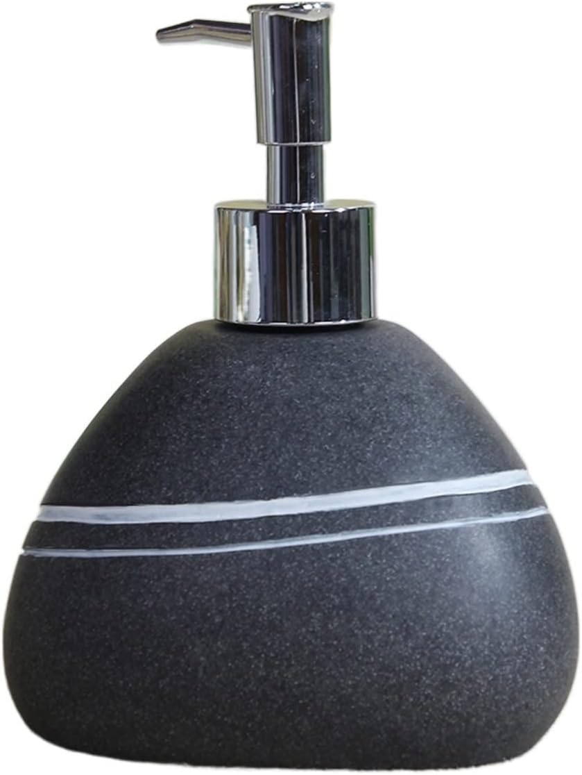 Hand Soap Bottle Ceramic Lotion Dispenser Bottle Stainless Steel Pump Head Soap Dispenser Refillable Soap Dispenser for Kitchen and Bathroom，White