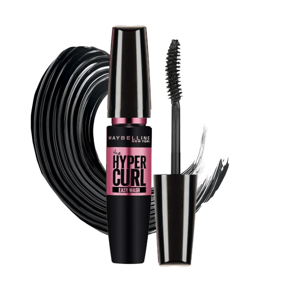 ew York Hypercurl Mascara, Curls Lashes, Highly Pigmented Colour, Long-lasting, Washable, Black 9.2ml