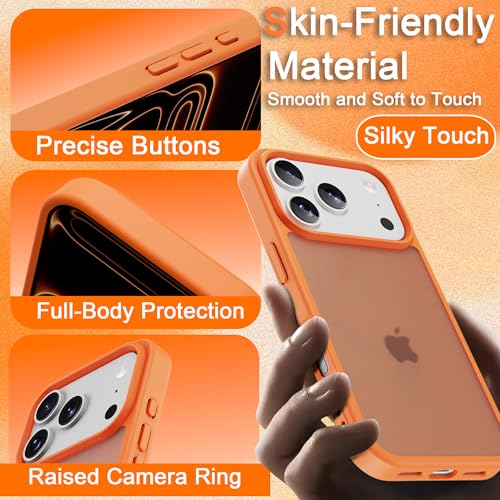 Image of iPhone 18 pro /17 pro Case,Translucent Matte(Orange)