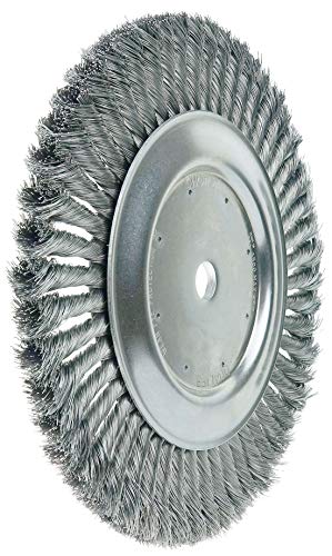 Image of Weiler 08178 10 inch Standard Twist Knot Wire Wheel, .014 inch Steel Fill, 3 /4 inch Arbor Hole, Made in The USA (Pack of 2)