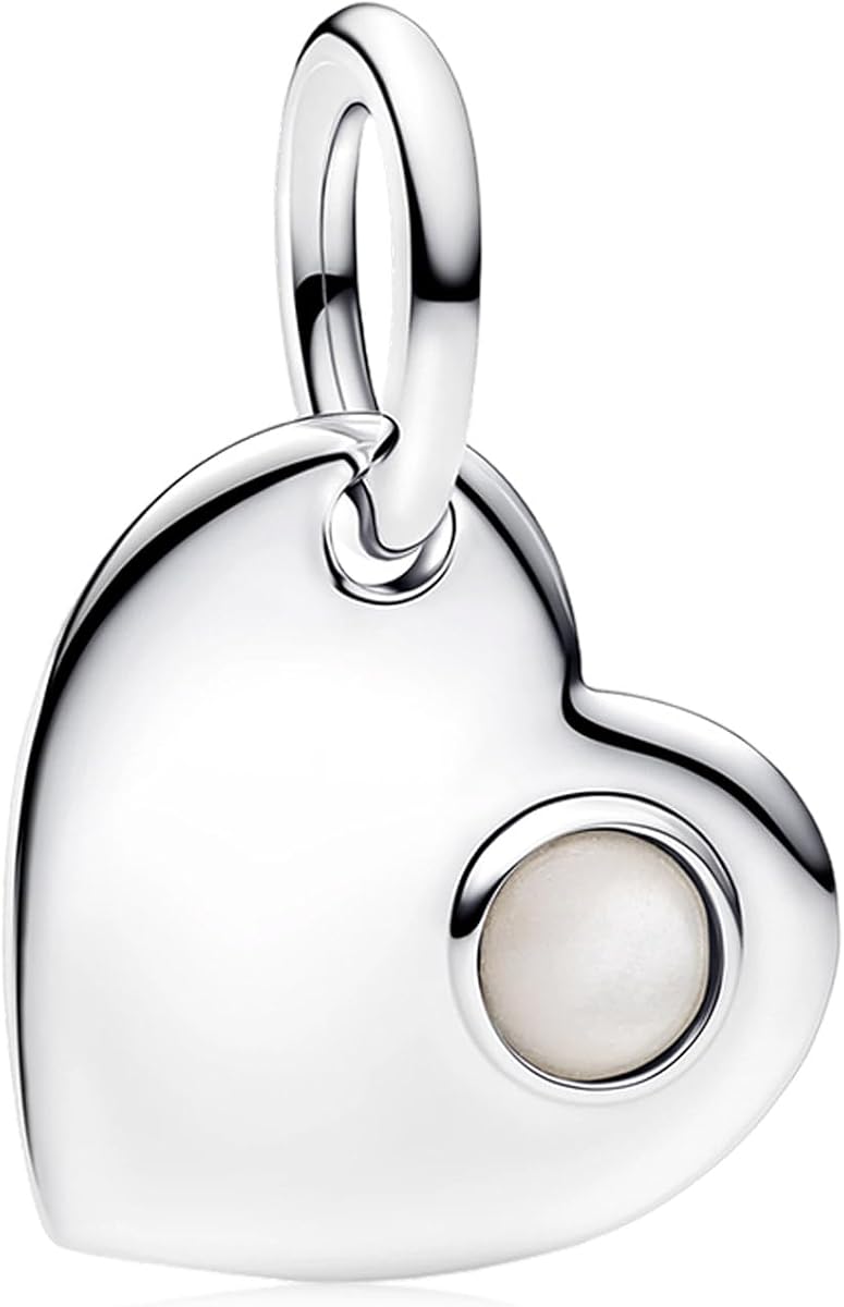 Abalorio de piedra natal, colgante de corazón con circonita cúbica, para aniversario, cumpleaños, día de la madre, San Valentín, Navidad, graduación, para ti, familia, mamá, amiga, novia, hermana, abuela